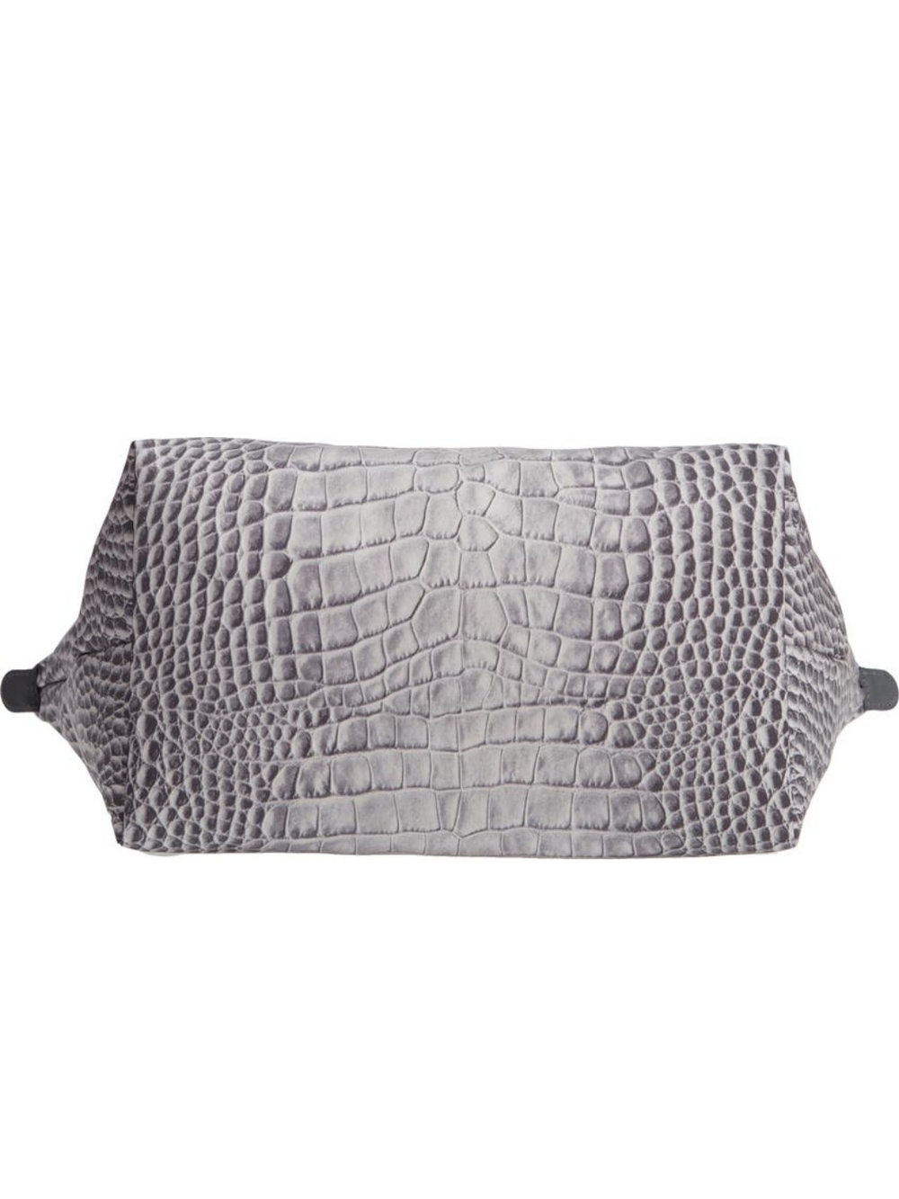Longchamp Le Pliage Croc-Print Nylon Tote Bag in grey Large - Picture 5 of 16